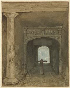Pasaż Strażnicy, Ulica Wina (akwarela na papierze) autorstwa Thomas Leeson the Elder Rowbotham