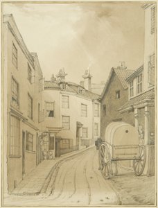 Dolny koniec Griffin Lane (akwarela na papierze) autorstwa Thomas Leeson the Elder Rowbotham