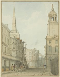 Część Corn Street i Wine Street (akwarela na papierze) autorstwa Thomas Leeson the Elder Rowbotham