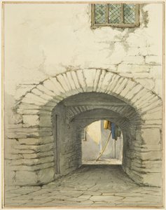 Passage Archway przy Marsh Street (akwarela na papierze) autorstwa Thomas Leeson the Elder Rowbotham