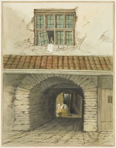 Passage Archway przy Marsh Street za Domem (akwarela na papierze) autorstwa Thomas Leeson the Elder Rowbotham