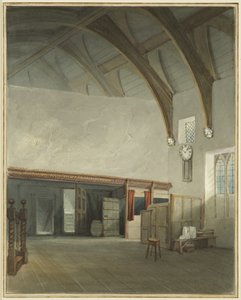 Pokój w domu w Cider House Passage, przy Broad Street (akwarela na papierze) autorstwa Thomas Leeson the Elder Rowbotham
