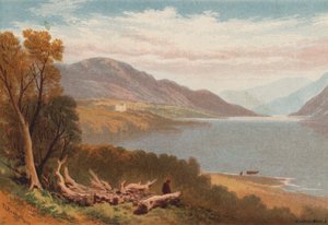 Angielskie jeziora, Ullswater (kolor lito) autorstwa Thomas Leeson the Elder Rowbotham
