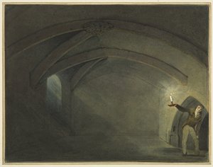 Rzekoma „Krypta kościoła św. Leonarda” (akwarela na papierze) autorstwa Thomas Leeson the Elder Rowbotham