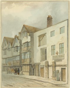Wool Hall przy Thomas Street (akwarela na papierze) autorstwa Thomas Leeson the Elder Rowbotham