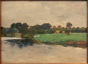 Krajobraz rzeki w pobliżu Hamburga autorstwa Thomas Ludwig Herbst