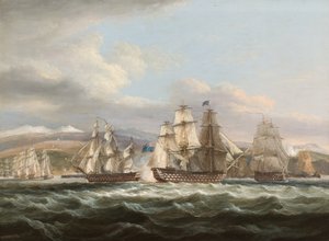 H.M.S. Caledonia ścigająca francuską eskadrę do Tulonu