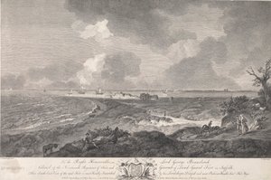 Południowo-wschodni widok fortu tLand-Guard w Suffolk autorstwa Thomas Major