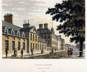 Chelsea Hospital, z „Malowniczej wycieczki przez miasta Londynu i Westminster Illustrated”, 1792-1801
