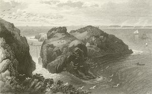 Carrick A Rede, Wybrzeże Antrim, Irlandia autorstwa Thomas Mann Baynes