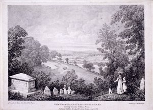 Ogólny widok na Hampstead w Londynie. 1822 autorstwa Thomas Mann Baynes