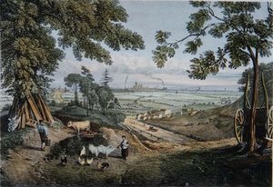 Widok ze zboczy Highgate Archway autorstwa Thomas Mann Baynes