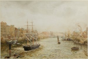 The Quayside, Newcastle (akwarela na papierze)