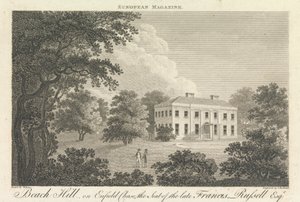 Beach Hill, na Enfield Chase, siedziba zmarłego Francisa Russella, Esquire, Outer Suburb - North autorstwa Thomas Medland