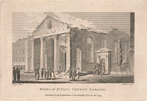 Ruiny St. Paul Covent Garden autorstwa Thomas Medland