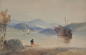 szkockie jezioro autorstwa Thomas Miles Richardson