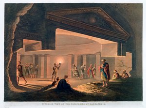 „Widok wnętrza katakumb w Aleksandrii”, Egipt, 1802 r.