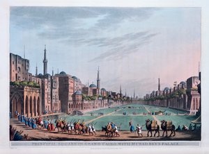 Główny plac w Wielkim Kairze, z Pałacem Murada Beysa, 1801 autorstwa Thomas Milton