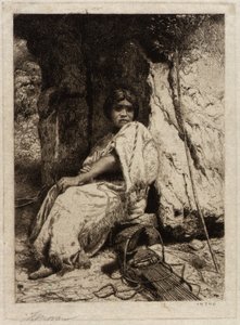 Indiańska dziewczyna autorstwa Thomas Moran