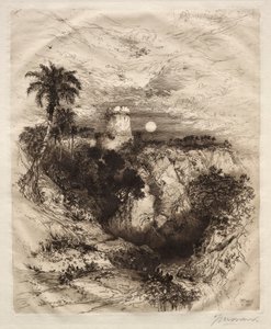 Wieża Cortes, 1883. autorstwa Thomas Moran