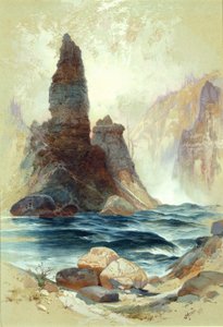 Powyżej Tower Falls, Yellowstone autorstwa Thomas Moran