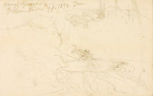 Gejzer Beryl na rzece Gibbon, Park Yellowstone autorstwa Thomas Moran