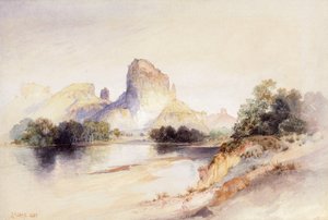 Zamek Butte, Green River, Wyoming, 1894 autorstwa Thomas Moran