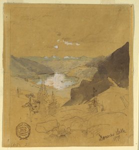 Rysunek, jezioro Donner, 1879 r. autorstwa Thomas Moran
