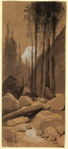 Rysunek, W dolinie Yosemite, 1872 r. autorstwa Thomas Moran