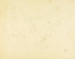 Szkic terenowy Rocky Canyon autorstwa Thomas Moran