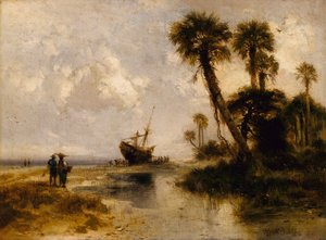 Fort George Island, Floryda autorstwa Thomas Moran