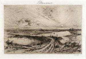 Hook Pond i stary most autorstwa Thomas Moran