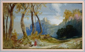 Na wzgórzach autorstwa Thomas Moran