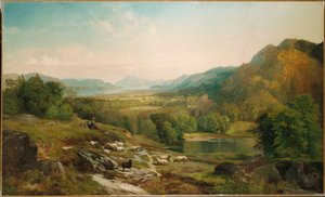 Pilnowanie stada, ok. 1867 r. autorstwa Thomas Moran