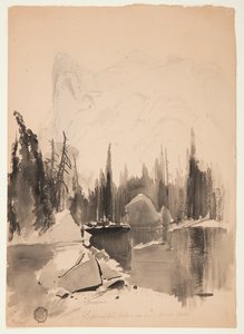 Jezioro Lustrzane, Yosemite autorstwa Thomas Moran