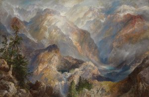 Poranek w Sierras, Nevada, 1910 autorstwa Thomas Moran