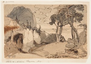 Droga w górskim krajobrazie autorstwa Thomas Moran