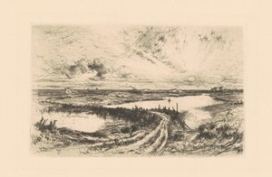 Wschód słońca — staw, Easthampton, Long Island autorstwa Thomas Moran
