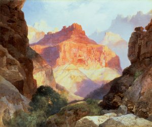 Pod Czerwonym Murem, Wielki Kanion w Arizonie, 1917 autorstwa Thomas Moran