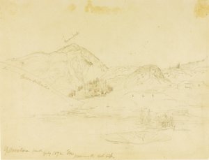 Park Yellowstone, Mammoth Hot Springs autorstwa Thomas Moran