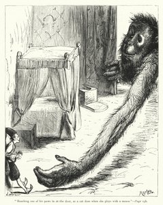 Ilustracja do Podróży Guliwera autorstwa Jonathana Swifta (rycina)