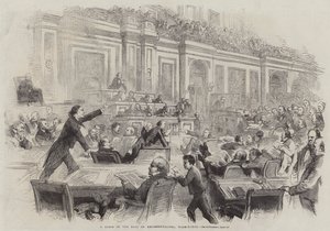 Scena w Sali Reprezentantów, Waszyngton autorstwa Thomas Nast