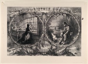 Wigilia wydana przez Harpers Weekly, 3 stycznia 1863, 1863 . autorstwa Thomas Nast