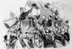 Wejście Garibaldiego do Neapolu, 1860 autorstwa Thomas Nast