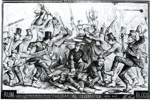 The Day We Celebrate, z "Harpers Weekly" 1867 autorstwa Thomas Nast