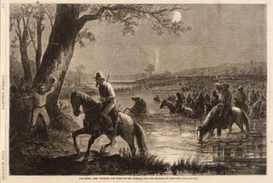 Armia rebeliantów przekraczająca brody Potomaku w celu inwazji na Maryland, z Harper