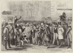 Tłum w Baltimore czekający na pana Lincolna.