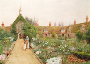 Wiejski ogród w Bray, Berkshire autorstwa Thomas Nicholson Tyndale