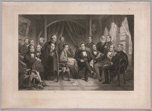 Washington Irving i jego literaccy przyjaciele w Sunnyside autorstwa Thomas Oldham Barlow