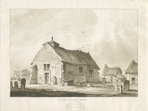 Bednall Church: rysunek w sepii, nd [?1838] autorstwa Thomas Peploe Wood